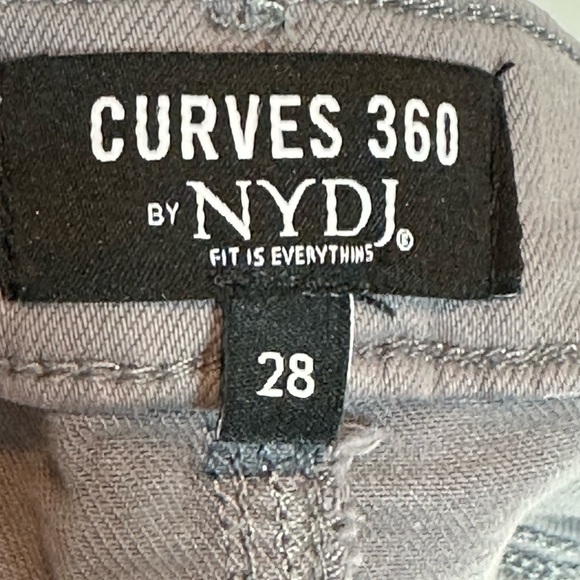 Curves 360 by NYDJ Slim Straight Ankle Jeans - Grey - size 28 - Picture 3 of 7